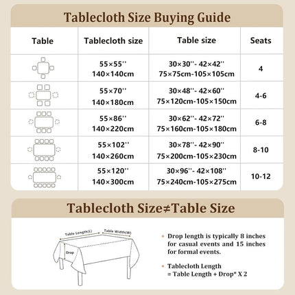 Tablecloth - 140x300cm - Luxury Stylish Oilcloth - Beautiful Protecttable - Water-repellent Tablecloth - Anti-Slip Oilcloth - Heat-resistant Tablecloths - Cotton Tablecloth.
