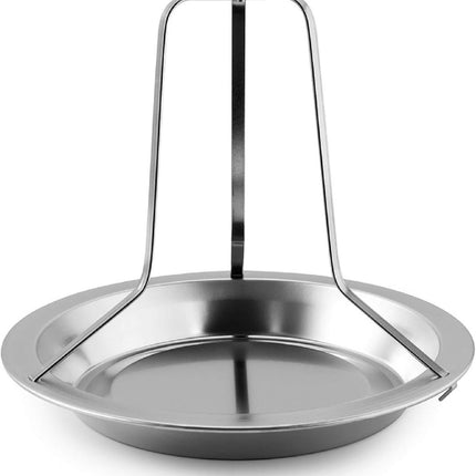 Chicken Grill - BBQ collection - Suitable for oven or barbecue - Chicken Grill for the Barbecue - Chicken Grill - Chicken Holder - Grilling Chicken - Chicken holder - Easy to clean - Removable - Beer Can Chicken - Stainless Steel - Silver.