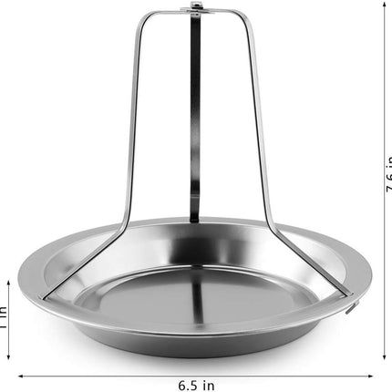 Chicken Grill - BBQ collection - Suitable for oven or barbecue - Chicken Grill for the Barbecue - Chicken Grill - Chicken Holder - Grilling Chicken - Chicken holder - Easy to clean - Removable - Beer Can Chicken - Stainless Steel - Silver.
