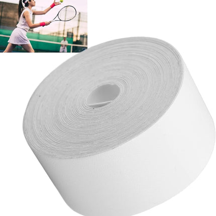 Tennis - Professional Tennis Racket Head Protection Tape - Thickened Racket Protection Tape - Frame Protector - Racket Accessories - Soft - Prevent paint from peeling - Universal - for Tennis/ Badminton/ Squash - 3.5cm x 5m - White.