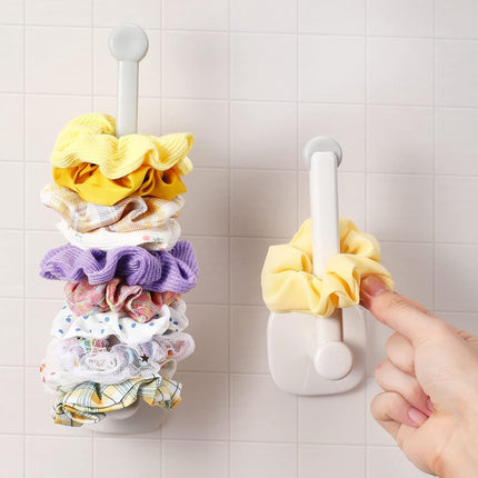 Towel Hook - 2 Pieces - Wall Hook - Coat Hook - Hanging Hook - Adjustable Hook - Hooks - Towel Hooks - Kitchen Roll Holder - No Drilling Required - Stainless Steel - Self-Adhesive - Tea Towel Hanger - For Kitchen/Bathroom/Garage/Office - White.