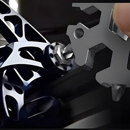 18-in-1 - Snowflake Keychain - multi-tool portable keychain - Wrench - screwdriver - bottle opener - Multi-tool - universal tool - multi-tool card - compact - pocket - outdoor adventure tool - Gift - stainless.