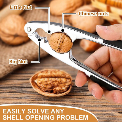 Nutcracker - Stainless Steel - Walnut / Nut Cracker - Walnut Cracker - Fork with Pulp Extractor - Pulp Extraction - Chestnut Clip - Nutcracker - Kitchen Utensils - Ideal for Walnuts, Hazelnuts, Chestnuts, Nuts and Other Dried Fruits.