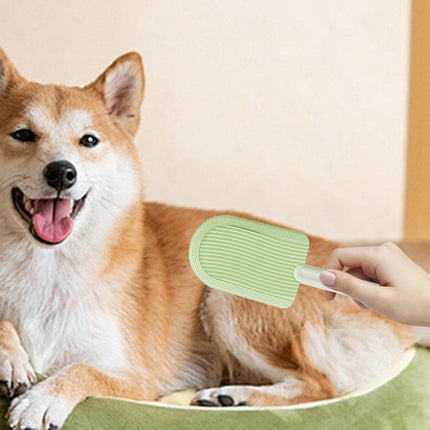 Pet Beauty Comb - Hair Remover - Pet Brush - Cat Comb - Dog Comb - Remove Floating Hair - Cat Hair Remover - Cleanable Floating Hair - Universal - For Cat And Dog - Remove Tangled Hair - Light Green - 1 Piece.