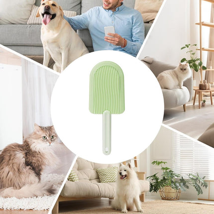 Pet Beauty Comb - Hair Remover - Pet Brush - Cat Comb - Dog Comb - Remove Floating Hair - Cat Hair Remover - Cleanable Floating Hair - Universal - For Cat And Dog - Remove Tangled Hair - Light Green - 1 Piece.
