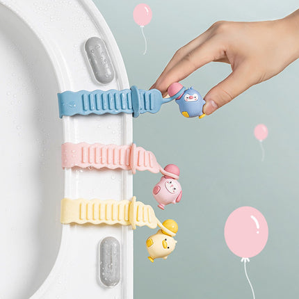 Toilet Seat Lifter Rings - 3 Pieces - Toilet Seat Lifter - Toilet Seat Lifting Device Touch - Toilet Lid Handle - Toilet Bowl Seat Lifter - Toilet Accessories - Hygienic Toilet Seat Lifting - Lid Handle - Multifunctional - Silicone - Hygienic.