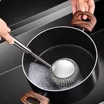 Dish Brush - 2 Pieces - Dish Brushes - Cleaning Brush with Handle - Household Products - Cleaning Products - Household Kitchen Accessories - Cleaning - Washing Up - 27 Cm - Black.