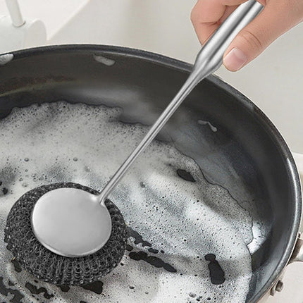 Dish Brush - 2 Pieces - Dish Brushes - Cleaning Brush with Handle - Household Products - Cleaning Products - Household Kitchen Accessories - Cleaning - Washing Up - 27 Cm - Black.