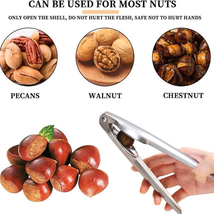 Nutcracker - Professional Walnut / Nut Cracker - Portable Christmas Nutcracker - Universal Chestnut Clip - High Quality Chestnut Tongs - nutcracker - Walnut Cracker - for walnuts / chestnuts / pecans and other nuts - Stainless Steel.