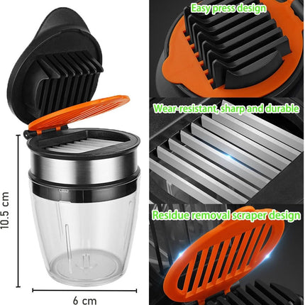 Fruit Slicer - Vegetable Slicer - Fruit Divider - Strawberry Slicer - Banana Slicer - Date Slicer - Egg Slicer - BPA-Free - Kitchen Slicer - Fruit Cutter - Fruit Chopper - Manual Chopper - Suitable for Strawberries/Bananas/Red Dates/Eggs.