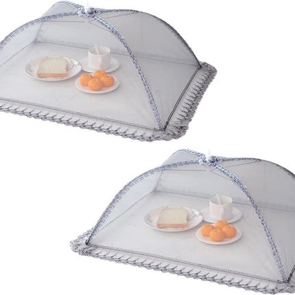 Fly Cover - 2 Pieces - Food Cover - Food Cover - 50 x 70 Cm - High Density - Foldable Food Covers - Food Cover - Perfect Protection For Food - For Barbecues, Picnics & Indoors - Protection Against Flies & Wasps.
