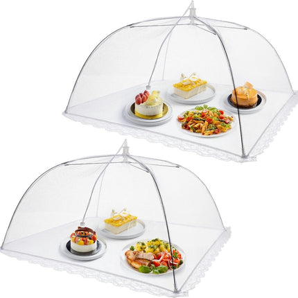 Fly Covers - Foldable Fly Covers 2 Pieces - Fly Cover - Flystopper - Foodcover - Pop Up Insect Net - Fly Covers/Insect Covers - For Barbecues, Picnics and Indoors - Protection Against Flies and Wasps - 35 x 35 x 22 cm.