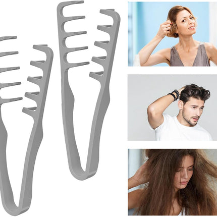 2 Pieces - Hair Styling Comb - Coarse Texture Comb - Comb for Frizzy Hair - Hair Care Instrument for Home Styling In the Hair Salon Hair Tool - Suitable for Back-Swept Hairstyles - Volume for the Hair Roots with Bangs - SOLLBRY.
