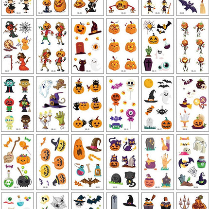 30 Sheets of Kids Halloween Tattoo Stickers - Halloween Decorations - Temporary Tattoo Stickers for Boys and Girls - Suitable for Halloween Candy - Party Bag Fillers - Halloween Stickers.