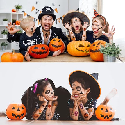 30 Sheets of Kids Halloween Tattoo Stickers - Halloween Decorations - Temporary Tattoo Stickers for Boys and Girls - Suitable for Halloween Candy - Party Bag Fillers - Halloween Stickers.
