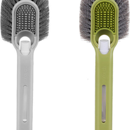 Shoe Cleaning Brush - Shoe Brush - Set of 2 Multifunctional Liquid Shoe Brushes - Refillable - Cleaning - Brush - Brush for Shoes - Shoe Care - Soft with Liquid Box.