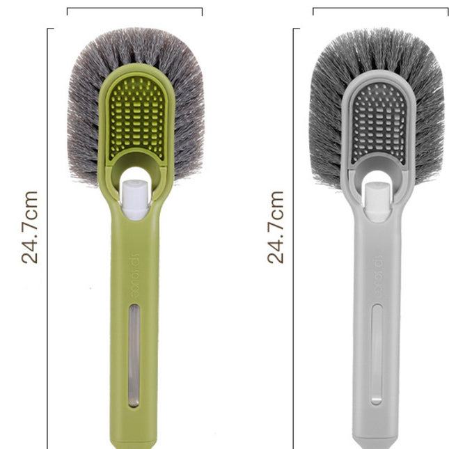 Shoe Cleaning Brush - Shoe Brush - Set of 2 Multifunctional Liquid Shoe Brushes - Refillable - Cleaning - Brush - Brush for Shoes - Shoe Care - Soft with Liquid Box.
