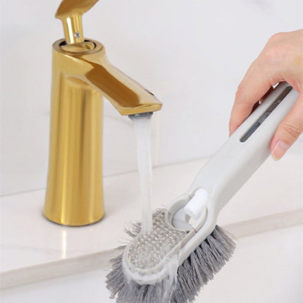 Shoe Cleaning Brush - Shoe Brush - Set of 2 Multifunctional Liquid Shoe Brushes - Refillable - Cleaning - Brush - Brush for Shoes - Shoe Care - Soft with Liquid Box.