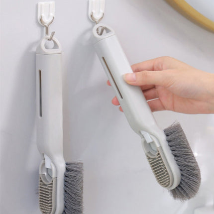 Shoe Cleaning Brush - Shoe Brush - Set of 2 Multifunctional Liquid Shoe Brushes - Refillable - Cleaning - Brush - Brush for Shoes - Shoe Care - Soft with Liquid Box.