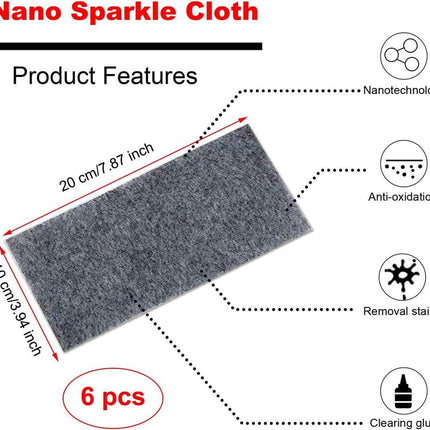 6 Pieces - Car Paint Scratch Remover Scratch Repair Cloth - Microfiber Cloths Professional - Nano Sparkle Cloth - Nano Scratch Cloth Clean Tool Repair Polishing Cloth - Car Scratch Repair Cloth Nano Magic Cloth - For cars.