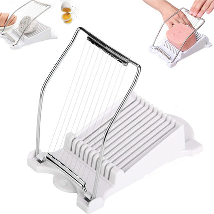 Cheese Slicer - Multipurpose Slicer Dicer - Vegetable Cutter - Multifunctional Chaf - Stainless Steel - Kitchen Utensils - Kitchen Accessories - Cheese Slicer for Young Cheese - For Cheese/Ham/Root Vegetables/Hot Dogs - White.
