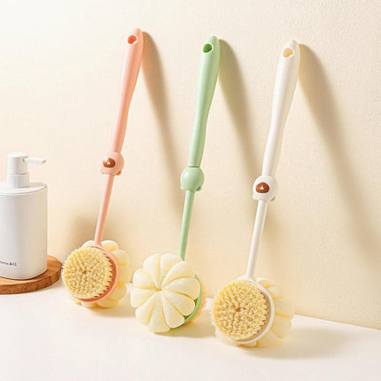 Bath Brush - 3 Pieces - Back Brush Shower with Long Handle - Body Brush - Double-Sided - Massage - Rich Lather - Back Scrubber - Shower Brush - Back Brush - Skin Brush - Exfoliating Back Brush - Bath & Shower Accessories - Deep Cleansing.