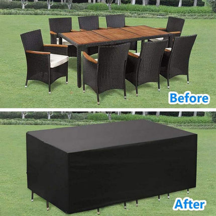 Garden Furniture Cover - 180*150*80cm - Table Cover Garden Furniture Cover - Waterproof & Dustproof - UV Resistant - Weatherproof - 210D Oxford - Tear Resistant - Garden Table Covers - Cover For Garden - Protective Cover For Garden Furniture - Sturdy & Du.