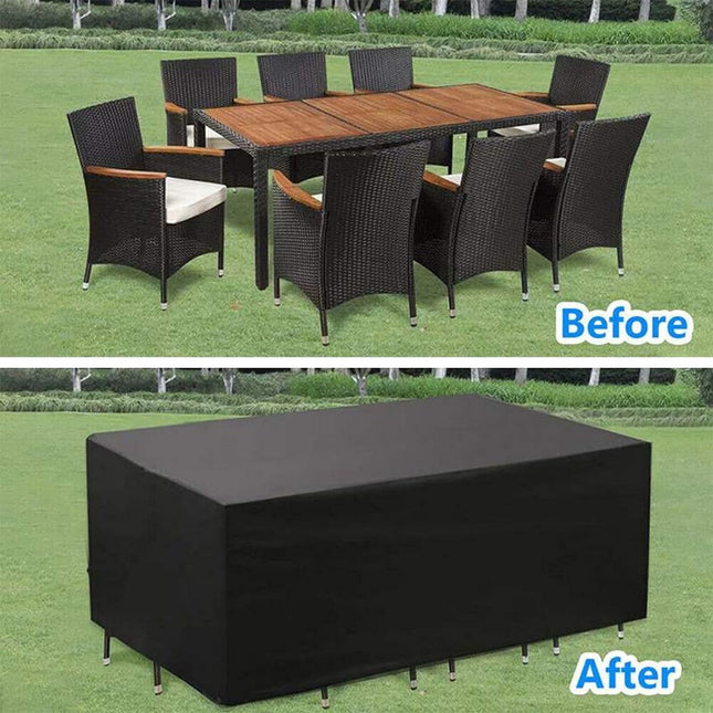 Garden Furniture Cover - 180*150*80cm - Table Cover Garden Furniture Cover - Waterproof & Dustproof - UV Resistant - Weatherproof - 210D Oxford - Tear Resistant - Garden Table Covers - Cover For Garden - Protective Cover For Garden Furniture - Sturdy & Du.