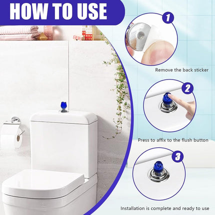 Main Control Panel - 2 Pieces - Shaped Toilet Tank Button - Toilet Press Tool - Toilet Control Panel - Suitable For Toilet, Home Bathroom - Toilet Push Button - Toilet Tank Button Aid for Laundry Room - Blue.