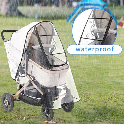 Stroller Rain Cover - Universal - Stroller Rain Cover - Buggy Rain Cover - Rain Cover for Stroller - Universal Stroller Accessory - Baby Weather Protection - Baby Travel Weather Shield - Windproof Waterproof - Protection Against Dust and Snow.