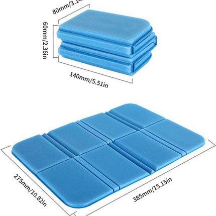 Outdoor Seat Cushions - Foldable Foam Seat Cushion - Hiking Seat Mat - Camping Seat Mat - Foldable Seat Mat - Lightweight - Waterproof - 385x275x8 mm - For Outdoors, Garden, Camping, Picnic - Blue - 1 Piece.
