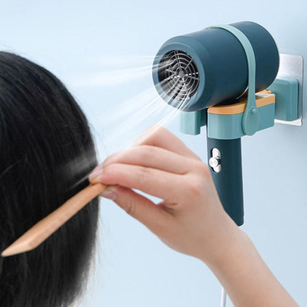 Hair Dryer Holder - Hair Dryer Holder - Hair Dryer Holder - Blowdryer Wall Mount - Organizer For Your Hair Dryer - 180° Rotation - Hands-Free - Wall Mount - Self-Adhesive - Universal - For Hotel/Bathroom/Living Room/Hair Shop - Green.