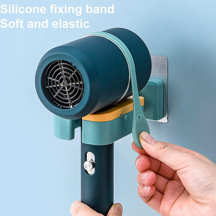 Hair Dryer Holder - Hair Dryer Holder - Hair Dryer Holder - Blowdryer Wall Mount - Organizer For Your Hair Dryer - 180° Rotation - Hands-Free - Wall Mount - Self-Adhesive - Universal - For Hotel/Bathroom/Living Room/Hair Shop - Green.