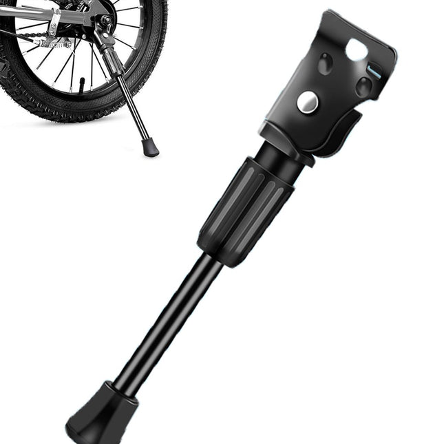 18 Inch - Bicycle Stand for Children's Bikes - MTB Kickstand - Single Bicycle Stand - Bicycle Accessories for Children - Bicycle Stand - Side Stand for Bicycles - Bicycle, E-Bike, City Bike & Mountain Bike - Black - Easy to Install