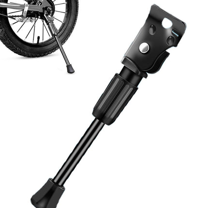 18 Inch - Bicycle Stand for Children's Bikes - MTB Kickstand - Single Bicycle Stand - Bicycle Accessories for Children - Bicycle Stand - Side Stand for Bicycles - Bicycle, E-Bike, City Bike & Mountain Bike - Black - Easy to Install.