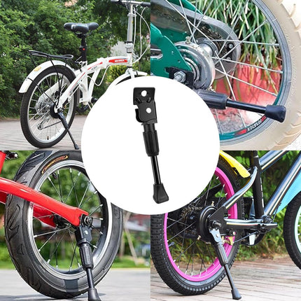 18 Inch - Bicycle Stand for Children's Bikes - MTB Kickstand - Single Bicycle Stand - Bicycle Accessories for Children - Bicycle Stand - Side Stand for Bicycles - Bicycle, E-Bike, City Bike & Mountain Bike - Black - Easy to Install.