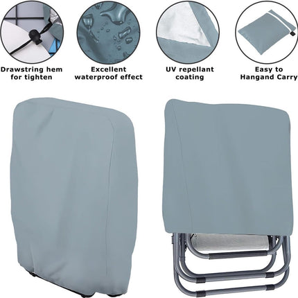 Waterproof Chair Cover - Garden Furniture Protective Cover - Garden Chair Cover - Garden Furniture Cover - Chair Cover for Garden Chairs - Cover for Folding Chairs - Weatherproof Chair Protective Cover - For Outdoor Use in the Garden, Balcony, or Terrace.