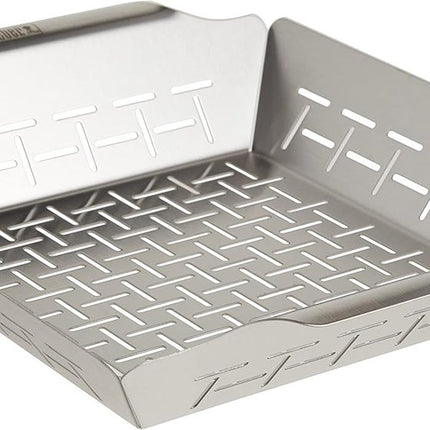 Professional Grill Basket - High-Quality Baking Trays - Barbecue Pans - BBQ Grill Basket - Optimal Heat Distribution - Practical - Durable - Grilled Vegetables / Meat - Very Suitable for Oven Safe / Gas / Charcoal / Electric Grill.