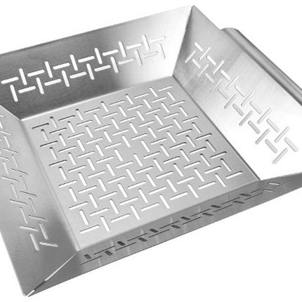 Professional Grill Basket - High-Quality Baking Trays - Barbecue Pans - BBQ Grill Basket - Optimal Heat Distribution - Practical - Durable - Grilled Vegetables / Meat - Very Suitable for Oven Safe / Gas / Charcoal / Electric Grill.