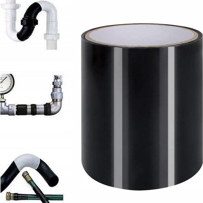 Super Strong Waterproof Tape - Duct Tape - Mounting Tape - 10 x 150cm - Leakage Tape - Flex Tape - General Utility Tape - Repair Tape - General Utility Tape - Black - For Pool/Bathroom/Tent/Leak Repair.