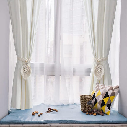 Curtain Holders - 4 Pieces - Curtain Tieback Hook - Curtain Cords - Curtain Drawstring - Holdback Tiebacks - Tiebacks - Buckles for Curtain Clamps - Home Decor - For Home/Bedroom/Office/Hotel/Window Decor - Beige.