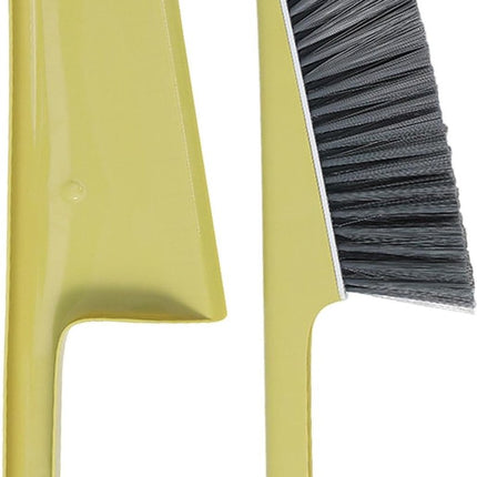 Dusting brush - Dustpan and brush - Dust brush - Bed sweeping brush - Sofa brush - Cleaning products - Household cleaning tools - With handle - For sofa, clothing, bed, duvet - Multifunctional - Plastic - Universal - Yellow.