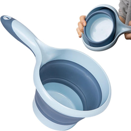 Portable Water Ladle - Foldable Water Ladle - Ladle with Handle - Easy to Store and Carry - For Kitchen/Bathroom/Camping/Hiking/Personal Care Routines/Pet Care - Garden Accessories - Plastic.