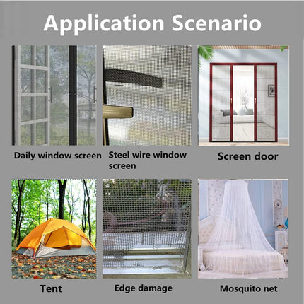 2 Pieces - Screen Repair Tape - 2M x 50mm - Mosquito Net Adhesive Tape - Window Screen Tape - Screen Repair Tape - Fly Curtain Tape - Screen Mesh Tools - For Repairing Windows and Doors - Strong Fiberglass Adhesive Tape - Window Screen Tape - Black.