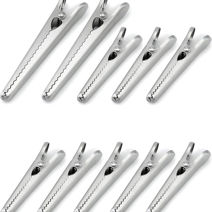 Stainless Steel Sealing Clips - Kitchen Sealing - 10 pieces - 8 cm & 11.5 cm.