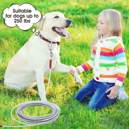 Dog leash - 10 m - cat leash - Active and Large Dogs - Bite-resistant - Retractable leash - Steel cable - Pet leash - Very Hard - bold - Sturdy - Thick - Practical - Unbreakable - Lots of playtime fun - Prevents getting lost - Free play on the lawn.