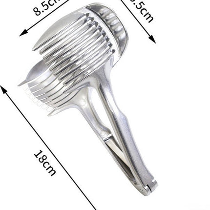 Tomato Slicer - Potato Slicer - Egg Slicer - Egg Slicer - Vegetable Slicer - Egg Slicer - Tomato Cutting Aid - Onion Slicer - Citrus Slicer - Tomato Tongs - Multifunctional - Kitchen Cutting Aid - Kitchen Tool - With Grip - Anti-Slip - Stainless Steel.