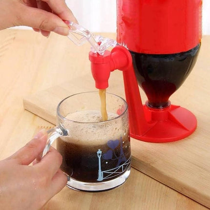 Beverage Vending Machine - 2 Pieces - Beverage Dispenser - Drink and Shot Dispenser - Upside-Down Drink Bottle Drinker - Beverage Dispenser - Tapping - Perfect For Summer Parties And BBQ - Plastic - Red.