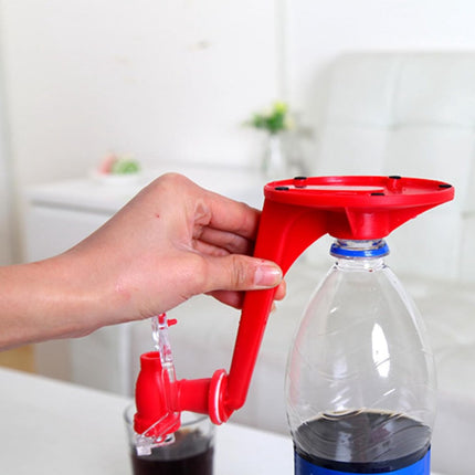 Beverage Vending Machine - 2 Pieces - Beverage Dispenser - Drink and Shot Dispenser - Upside-Down Drink Bottle Drinker - Beverage Dispenser - Tapping - Perfect For Summer Parties And BBQ - Plastic - Red.