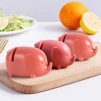 Knife Sharpener - Pull-through Sharpener - Anti-Slip Knife Sharpener - Knife Sharpener - Whetstone - Knife Sharpening System for Kitchen Knives - With Anti-Slip Base - Simple and Safe - Red.